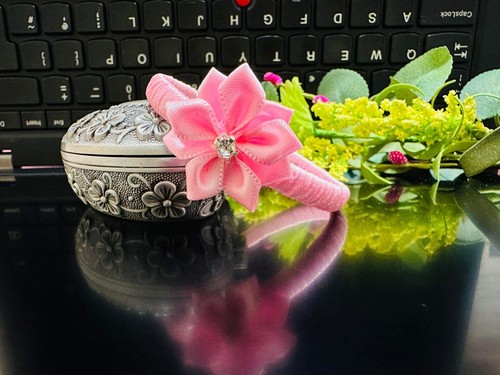 Handcrafted pink bangle - handcrafted,