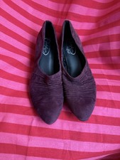 Ladies M&S Shoes Suede Purple