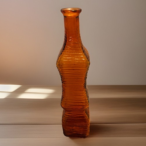 Amber glass empoli bottle - amber,