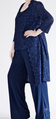 Navy blue lace sequin - navy,