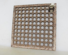 Victorian Iron Floor Grate Grille Vent Old Drain Cover Antique Ornate Nouveau 9"