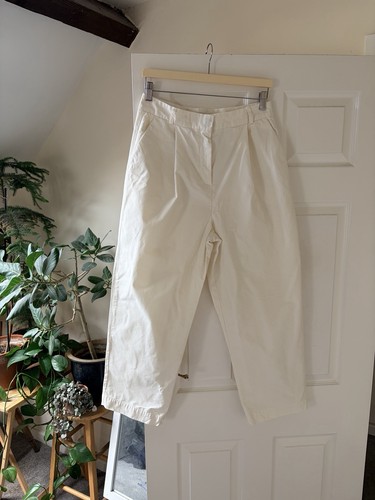 Ymc ecru cotton pleat front - ecru,