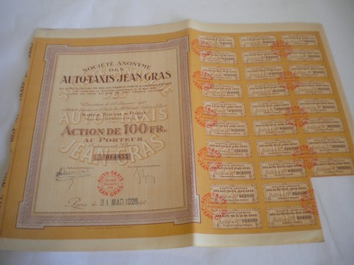 Vintage share certificate