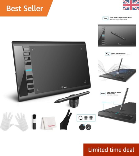 10x6in digital graphics tablet - 10x6in,