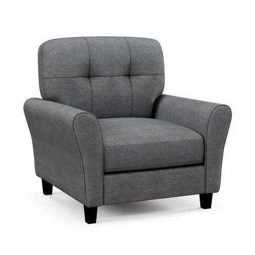 Grey tufted upholstered accent - grey,