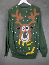 Norwich City F.C. Christmas Jumper Size Small Reindeer Club Logo Made In The UK