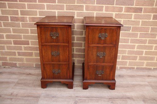 Pair vintage unique bedside - of,