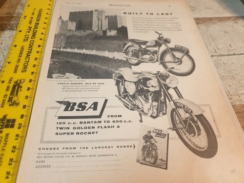 1958 bsa motorcycle original - 1958,