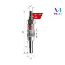 4X Glow Plugs Fits Ford Escort