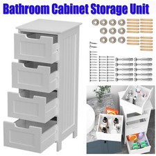 4 Drawer White Storage