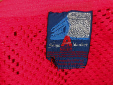 BLANKET MONSANTO VINTAGE DEEP RICH PINK CELLULAR BED ACRYLIC SINGLE 86" WIDE