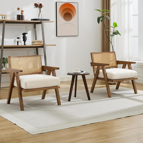 Rattan accent chair - chair, w/