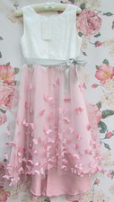MONSOON BNWT Pink Butterfly FLUTTER Bridesmaid Party Occasion Dress 12-13  £70