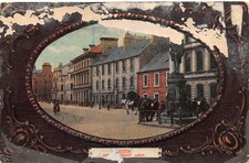 Postcard Vintage embossed LEITH bernard street c1909 Edinburgh woodstone bro 54