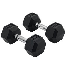 HOMCOM Hexagonal Dumbbells Kit