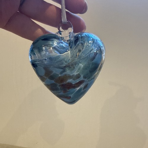 Hand blown art glass - hand, heart
