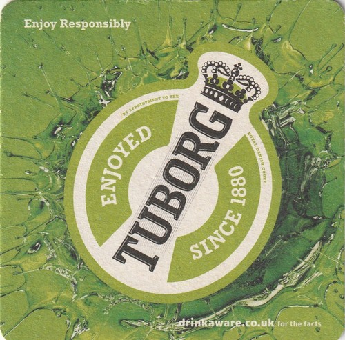 Beer mat tuborg lager - beer,