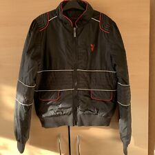 Playboy Women Light Weight Black Padded Jacket With Red/white Line Detail Uk12