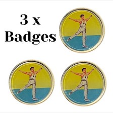 3 x Men’s Gymnastics (BU2) Lapel Pin Badges