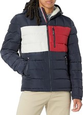 Tommy Hilfiger Men's Midweight Sherpa Lined Hooded Water Resistant Puffer Jacket