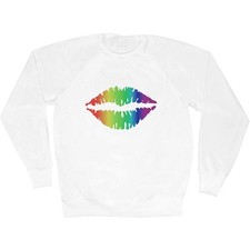 'Rainbow Lips' Adult Sweatshirt / Sweater / Jumper (SW052914)
