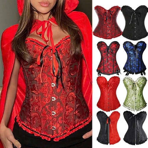 Women vintage red overbust - women's,