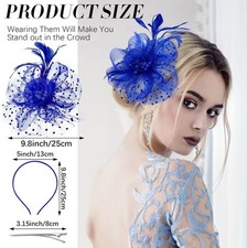 Royal Blue Feather Mesh