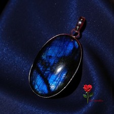 Large Oval Labradorite Pendant