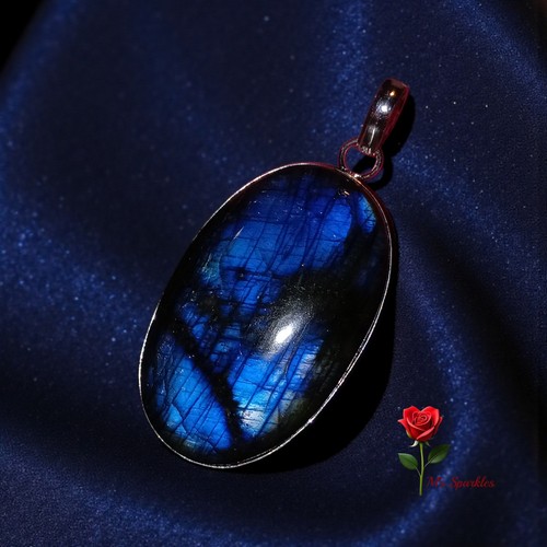 Large oval labradorite pendant - oval,