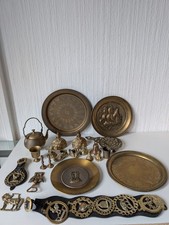 Collection of Brassware... Bells, Trivet stand, Trays, Kettle etc