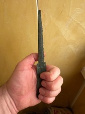 Trench art knife with a rim