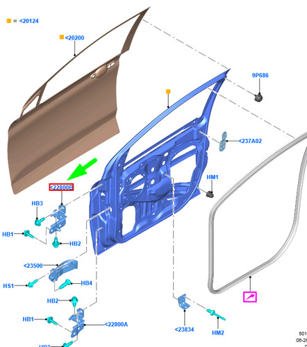 Ford mk3 front right door - ka+,