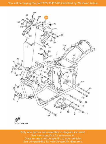 Yamaha bracket front - yamaha, upper