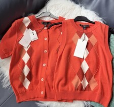 ZARA Orange Knitted Diamond