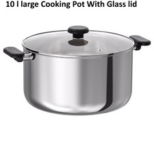 Large Cooking Pots w/Glass lid