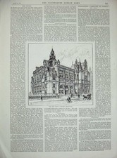 Original Old Antique Print