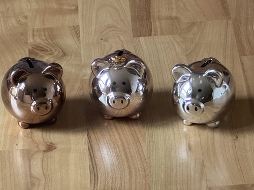 Piggy bank trio - bank,