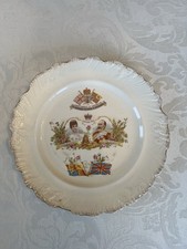 1902 Antique Plate Coronation of King Edward VII and Queen Alexandra 