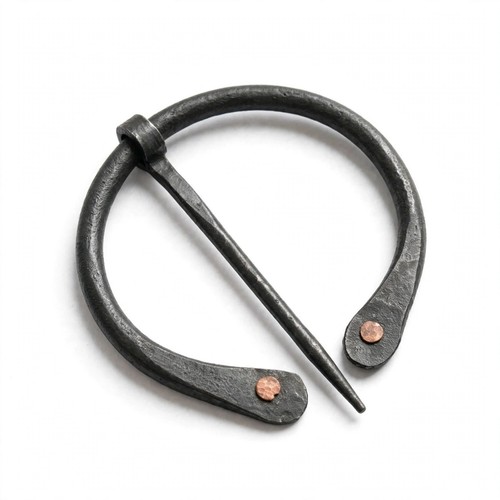 Iron penannular brooch - brooch, copper