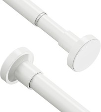 WELDUN 2 PCS Extendable Shower Curtain Rod, Curtain Tension Pole 48-119CM, No Dr