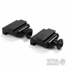 2 x QD 20mm Weaver Picatinny to 11mm Dovetail Rail Scope Base Adapter Mounts 