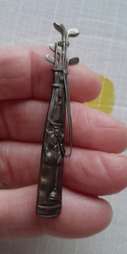 Vintage silver golf bag - silver,