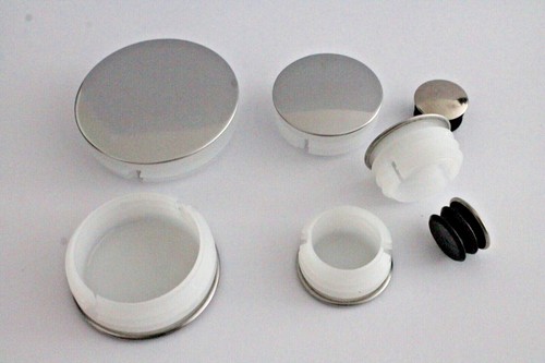 Round end caps chrome plated - end,