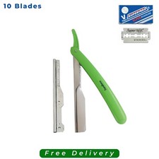GREEN BARBER SALON STRAIGHT SHAVING RAZOR RASOIRS RASOI