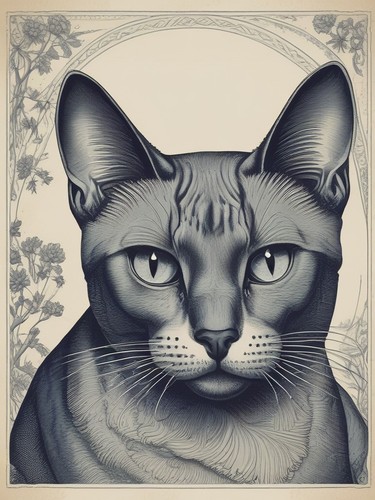 Siamese cat vintage - cat,
