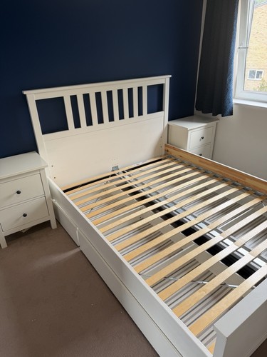 Ikea hemnes bed - and, bedside