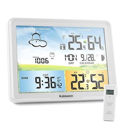 White wireless weather station - white,