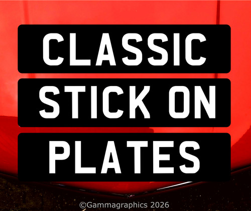 Classic stick number plate - classic,