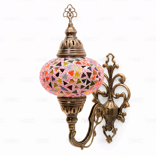 Pink turkish mosaic wall - pink,