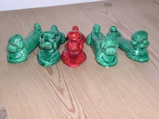 RARE ANTIQUE SET OF POODLE POTTERY KNIFE REST STANDS 1930 "CHIAPELLO VALLAURIS"